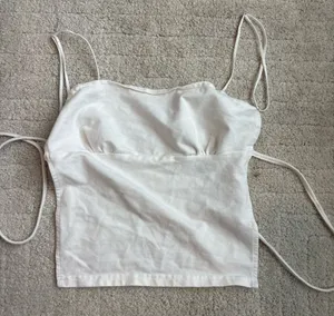 Edikted White Open Back Tie Cami Top XS thumbnail 1