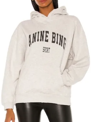 Anine Bing Sport Harvey Sweatshirt in Heather Grey NWT thumbnail 1