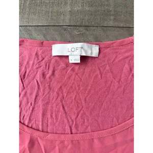Loft Women's Pink Short Sleeve Blouse Size XL‎ thumbnail 2