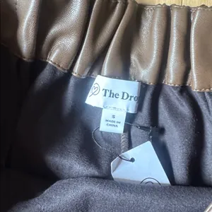 Brown Leather Mini Skirt thumbnail 2