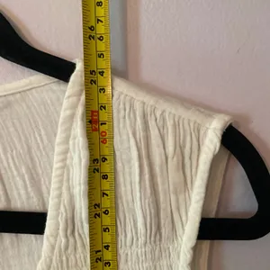 NWT Faherty White Dream Cotton Gauze Ainsley Sleeveless Blouse Minimalist Large thumbnail 9
