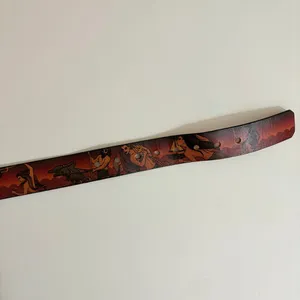 Unisex JON WYE Leather Paisley Belt Western Retro Made in USA Men Women 46.5" thumbnail 8
