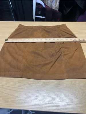 Free People Rumi Ruched Mini Skirt — Chestnut Brown thumbnail 13