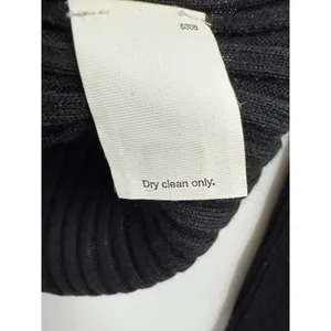 J. Crew Black Ribbed Silk Cashmere Blend Crew Neck Long Sleeve Sweater Women's M thumbnail 3