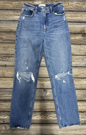 Abercrombie Jeans Women's Ultra SZ 28/6L High Rise Baggy 90s Straight Leg Jeans thumbnail 1