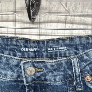 Old Navy Womens Size 12 Straight High Rise Medium Wash Blue Denim 5-Pocket thumbnail 2