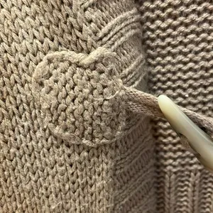 Gilmore girls style Lorilai One Step Up long line cardigan tan M thumbnail 5