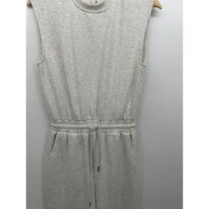 Womens Minimalist Sweat Jumpsuit XS‎ Gray Jogger One Piece Clean Girl thumbnail 4