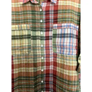 ANTHROPOLOGIE Pilcro Half-Sleeve Batwing Blouse Plaid Women's Size Medium thumbnail 13
