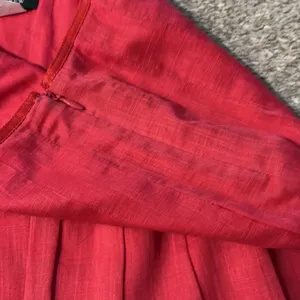 J. Crew Orange Pink Midi A-Line Skirt thumbnail 6