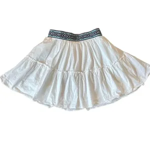 Ramy brook Mickey white mini skirt with blue embroidered waist size 0 thumbnail 2