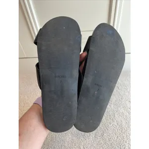Birdies The Robin Slide Sandals Shoes Black Leather Festival Boho Beach thumbnail 9