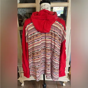 NWOT Free People Hot Shot Printed Hooded Layer thumbnail 6