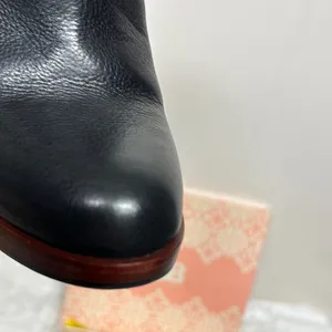 Gianni Bini Black and Brown Leather Ankle Booties thumbnail 5