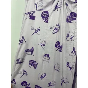 Lavender Milkmaid Pinup Novelty Cocktail Quirky‎ Print Flutter Sleeve Midi Dress thumbnail 6