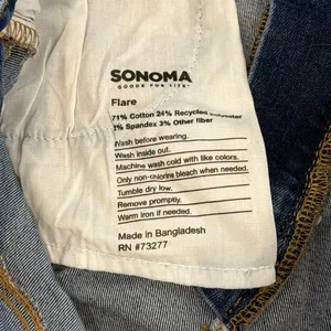 Sonoma Goods For Life Womens 6 Jeans Flare High Waisted Denim Distressed thumbnail 11