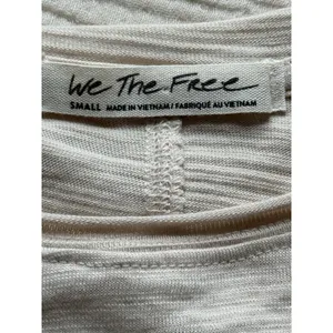 We The Free People Natasha Tee Small White Ruffles Ruched‎ Long Sleeves Top Fall thumbnail 4