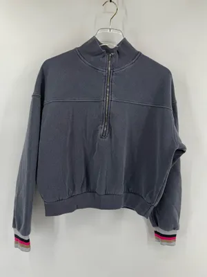 Sundry dark gray quarter‎ zip pullover sweatshirt size 1 - small thumbnail 5