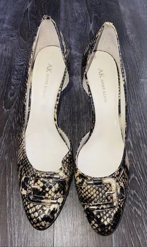 Anne Klein Women's 10M Shoe Snake Skin Leather Stiletto Pump‎ Heel S-114 thumbnail 1