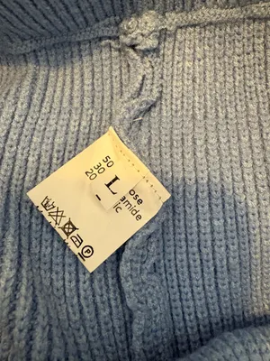 Light Blue Ribbed Knit Lounge Set Size L thumbnail 7
