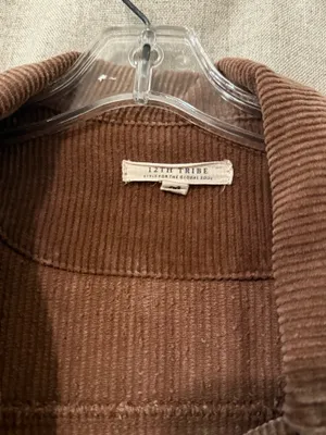 12th Tribe Oversized Raw Edge Corduroy Shacket | M thumbnail 3