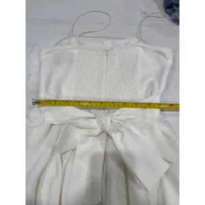DO+BE White Ruffle Mini jumper romper Smocked Size S‎ thumbnail 7