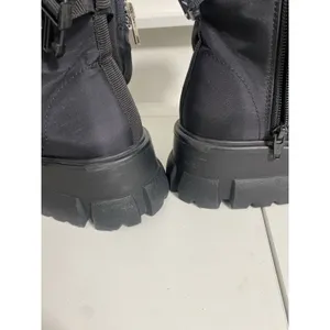 Steve Madden Thora-P Black Nylon Lace-Up Combat Ankle Lug Boots Women's 8 thumbnail 9
