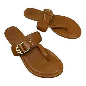 Tory Burch Tan Leather Marsden Flat Thong Sandal Size 9.5 thumbnail 7