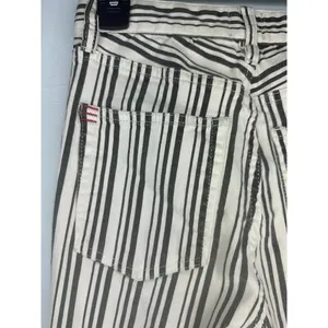 BDG Urban Outfitters Jeans Size 27 Blue Cream Striped Cropped Stretch Denim thumbnail 4
