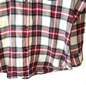 Rails Flannel Button Down Shirt Cream & Red Plaid thumbnail 6