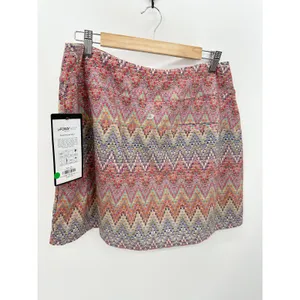 Foray Golf Skirt Women XL NWT Multi Pink Chevron‎ Print Patch Pocket Mini Skort thumbnail 2