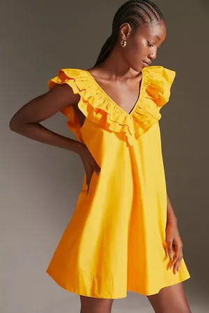 Maeve Anthropologie Ruffle Tunic Mini dress thumbnail 1