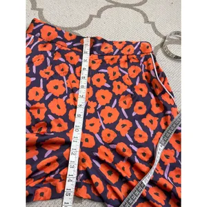 Anthropologie HUTCH Poppy Floral Wide-Leg Crop Pants Orange/Purple Size S thumbnail 10