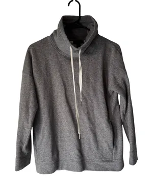 J Crew Gray Cowl‎ Neck Sweatshirt Pullover Women Size S Cotton Wool Miniamlist thumbnail 1