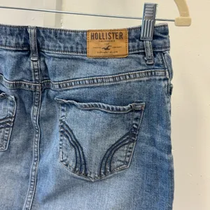 Hollister Y2K Inspired 5 Pocket Denim Mini Micro Skirt Distressed Frayed Hem W27 thumbnail 4