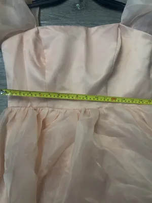 Babydoll Puff Sleeve Organza Dress thumbnail 5