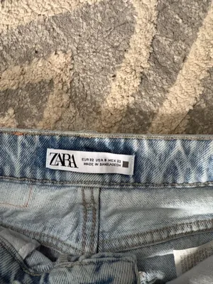 Zara light blue high waisted jean shorts 0 thumbnail 3
