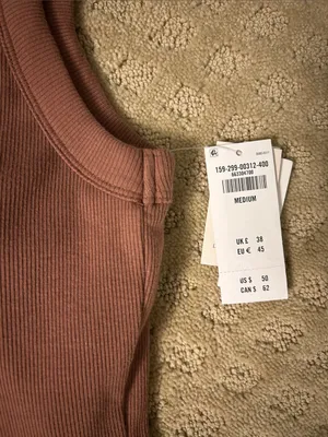 Abercrombie Bra-Free essential 90s ribbed mini dress, Medium NWT thumbnail 2