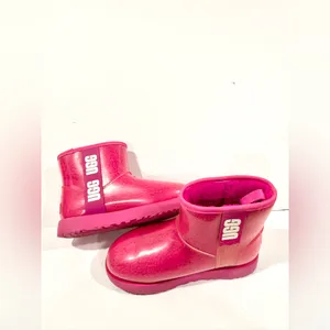 UGG Pink Clear Mini Boots Women’s 7 Waterproof Shearling Cozy Winter thumbnail 11