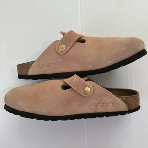 Birkenstock Boston Suede Mules Pink Clay, 7-7.5 (38) thumbnail 10