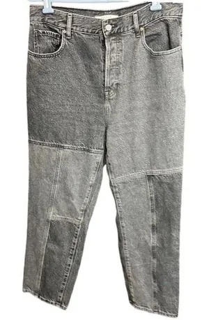 PacSun Women's‎ High Rise Straight Leg Jeans Size 30 Gray Wash Block Denim thumbnail 1