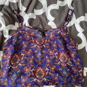 Forever 21 crop top small tank‎ summer spring beach light whimsy boho thumbnail 2