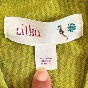 Lilka Anthropologie Green Full Zip Hoodie Jacket Small thumbnail 10