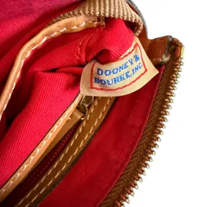 Dooney & Bourke Triple Zip Peyton Brown Leather Crossbody Purse thumbnail 11