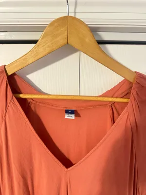 Old Navy Coral Tiered V-Neck Women's Dress, Size XL thumbnail 3