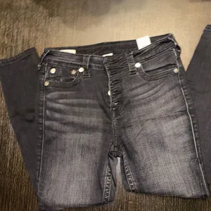 True Religion Women's Black Skinny Jeans with Signature Button Fly thumbnail 5
