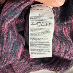 Gap Funnel Neck Hoodie Pullover S Pink‎ Space Dye Activewear Athleisure Fleece thumbnail 4