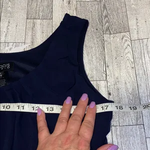 Enfocus Studio Blue and White Sleeveless Sundress Size 12 thumbnail 4