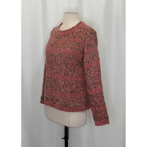SUNDANCE Marled Roll Neck Sweater Wool Mohair Pink‎ Green Pullover Knit Small thumbnail 4