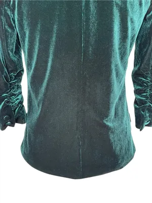 Skies are blue Velvet Ruched Sleeves Blazer Women’s Size XS Holidays Christmas thumbnail 6